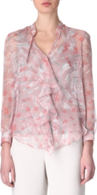 ARMANI COLLEZIONI Sheer printed blouse