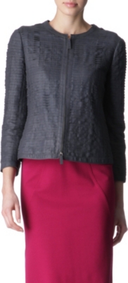 ARMANI COLLEZIONI Slashed leather jacket