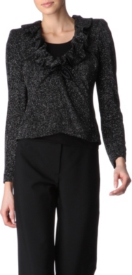 ARMANI COLLEZIONI Ruffled sparkle shrug