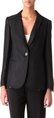 ARMANI COLLEZIONI Herringbone blazer