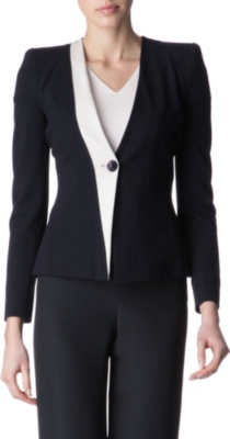 ARMANI COLLEZIONI Contrast-lapel jacket