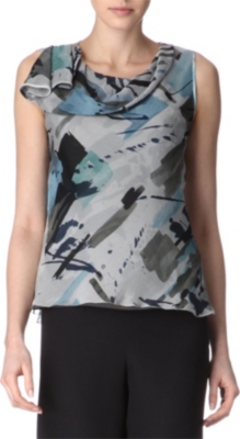 ARMANI COLLEZIONI Printed silk top