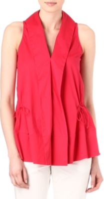 ARMANI COLLEZIONI Pleat front drawstring top