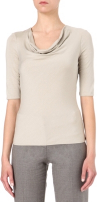ARMANI COLLEZIONI Jersey cowl-neck top