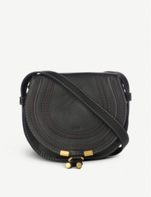 chloé marcie small saddle bag black