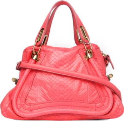 CHLOE Paraty python shoulder bag