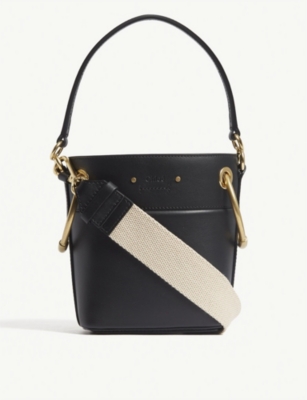 roy mini leather bucket bag