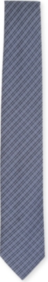 TIGER OF SWEDEN Check pattern woven silk tie