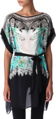 ROBERTO CAVALLI Silk-chiffon kaftan