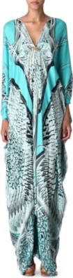 ROBERTO CAVALLI Long silk kaftan dress