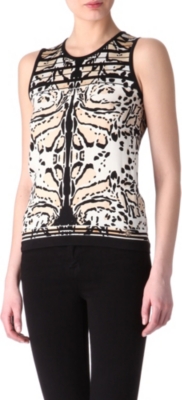 ROBERTO CAVALLI Animal print sleeveless top