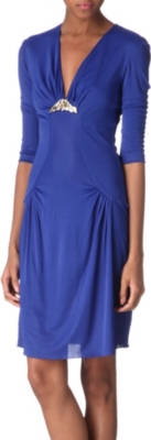ROBERTO CAVALLI Embellished-front dress