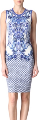 ROBERTO CAVALLI Printed crepe dress