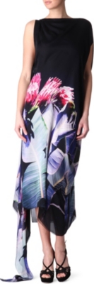 ROBERTO CAVALLI Asymmetric kaftan maxi dress