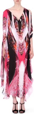 ROBERTO CAVALLI Printed silk kaftan dress
