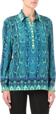 ROBERTO CAVALLI Silk python blouse
