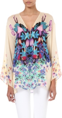 ROBERTO CAVALLI Floral-print kaftan