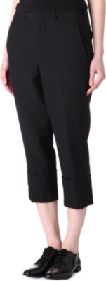 COMME DES GARCONS Cropped turn-up trousers