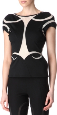JUNYA WATANABE Sheer-mesh trimmed top