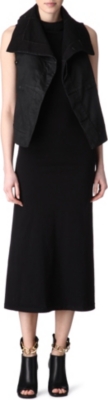 RICK OWENS Coated-denim sleeveless jacket