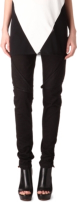 GARETH PUGH Jersey panelled mid-rise jeans