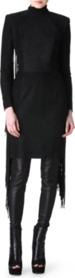 GARETH PUGH Tasseled suede dress
