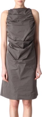 RICK OWENS Taffeta ruched-back dress