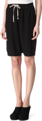 RICK OWENS Crepe shorts
