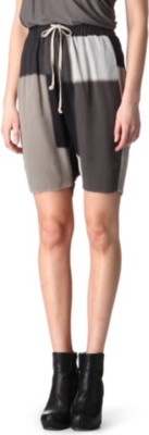 RICK OWENS Printed crepe shorts