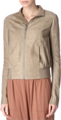 RICK OWENS Leather bomber jacket