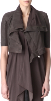 RICK OWENS Cropped biker jacket