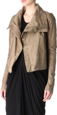 RICK OWENS Classic leather biker jacket