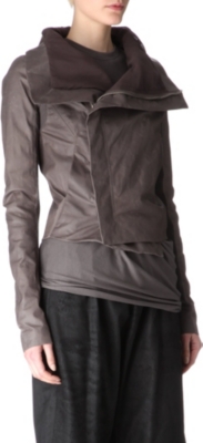 RICK OWENS Classic leather biker jacket
