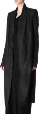RICK OWENS Fine leather coat