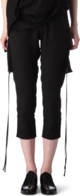 YOHJI YAMAMOTO Cropped twill trousers