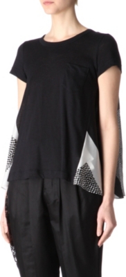 SACAI Contrast back top