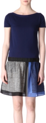 SACAI Contrast-fabric dress