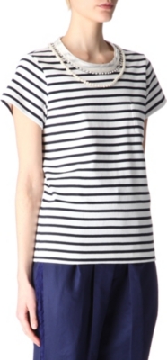 SACAI Pearl and crystal top