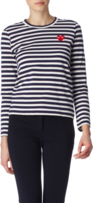 PLAY Striped heart top