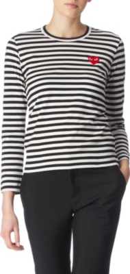 PLAY Striped heart top