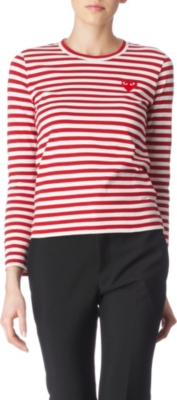 PLAY Striped heart top