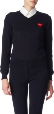 COMME DES GARCONS PLAY V-neck jumper