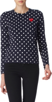 COMME DES GARCONS PLAY Polka-dot top