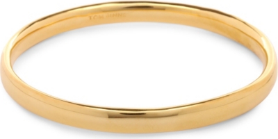 TOM BINNS Oval 24ct gold-plated bangle