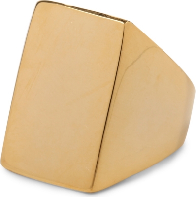 TOM BINNS 24ct gold-plated Signet ring