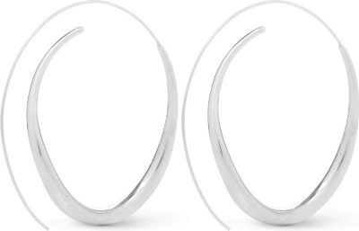 TOM BINNS Wavy sterling silver-plated hoop earrings