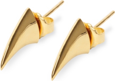 TOM BINNS Thorn gold-plated stud earrings