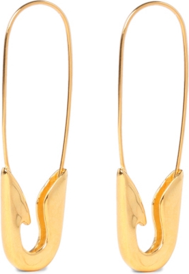 TOM BINNS 22ct gold-plated Safety Pin earrings