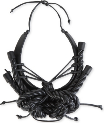 NATALIA BRILLI Kabuto leather necklace
