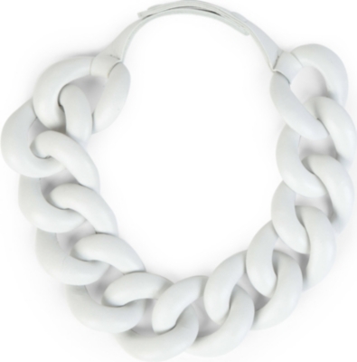 NATALIA BRILLI Link leather choker necklace